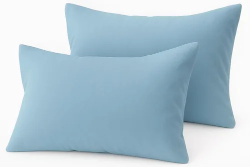 Miniatura 42 de COTTON STICH™ Juego de 2 fundas de almohada para niños pequeños de 14 x 20 pulgadas, 100% algodón de 600 hilos, fundas de almohada suaves y Azul