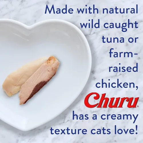 Miniatura 4 de INABA Churu Lickable Purée Golosinas naturales para gatos (paquete variado de atún y pollo, 16 tubos)