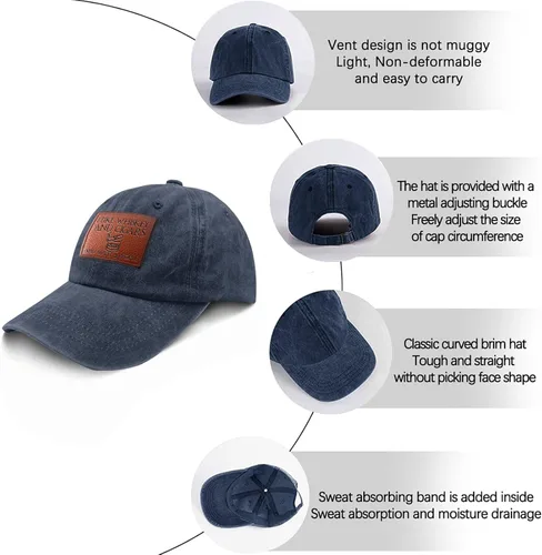 Miniatura 13 de Philysonic Funny Hat I Like Whisky and Cigars and Maybe 3 People Sombreros para Hombres Gorras de Béisbol Gorras Ajustables
