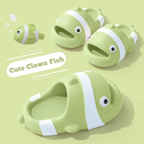 Miniatura 2 de Jerzmy Cute Clown Fish Cloud Slides for Boy Girl Kids Toddler, Soft Novelty Funny Animals House Slippers Non-Slip Beach Shoes for Indoor Outdoor