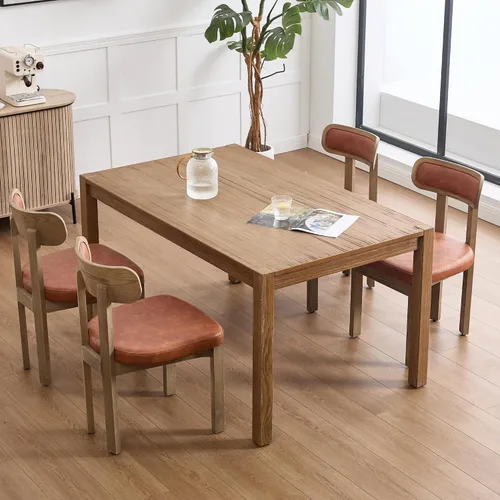 Miniatura 8 de Juego de 2 sillas de comedor de lino, modernas tapizadas de mediados de siglo con respaldo curvo, sillas de cocina sin brazos para sala de estar