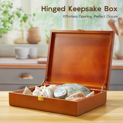Miniatura 6 de Caja de recuerdo de madera, caja decorativa grande, caja de recuerdos con tapas, caja de recuerdos de boda, caja de joyería, caja de oración, caja