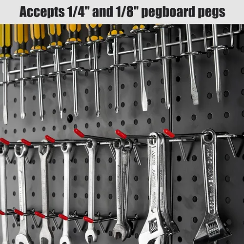 Miniatura 4 de Pegboard Smith Organizador de Herramientas de Pared de Tablero Perforado de 16x16 Pulgadas, Paneles de Tablero Perforado, Tablero Perforado de Metal