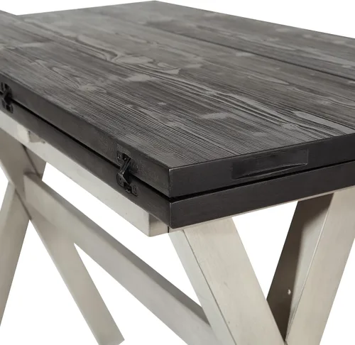 Miniatura 10 de OSP Home Furnishings Kristen - Escritorio extensible abatible para mesa de comedor, acabado carbón