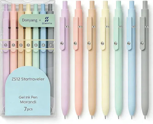 Miniatura 9 de Esenciales para cesta de Pascua, 5 bolígrafos de gel de 0.028 in de tinta negra con escritura suave, bolígrafos de color degradado para tomar notas