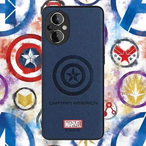 Miniatura 6 de IRON SPIDER Funda para OnePlus Nord N20 5G, con personaje de superhéroe, compatible con OnePlus Nord N20 de piel (azul) para hombre y mujer Capitán