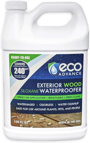 Miniatura 2 de Eco Advance Impermeabilizante de Madera Exterior con Siloxano Sin Olor, Aplicación en Aerosol, Sellador de Madera Impermeable, Seguro para Plantas
