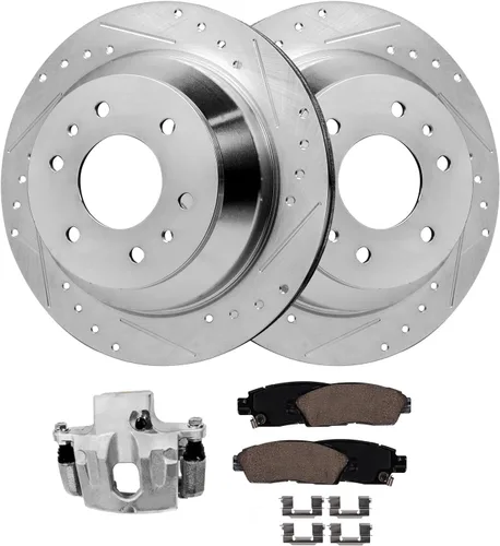Miniatura 58 de Detroit Axle - 4 rotores de freno para Chevrolet Cruze 2014 2015 [modelos de motores de gas] Rotores de freno de disco perforados y ranurados