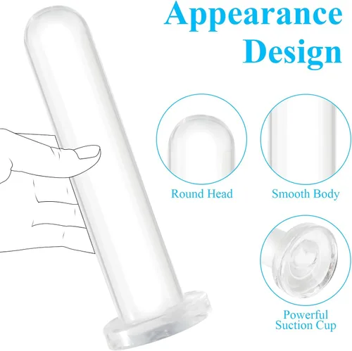 Miniatura 5 de Consolador transparente de 7.48 pulgadas con ventosa fuerte, masajeador de próstata para hombres, tapones anales para el pene para mujeres, juguete
