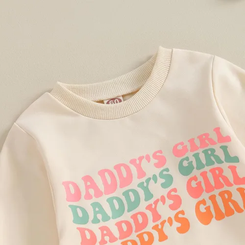 Miniatura 4 de Ropa para bebé recién nacida, sudadera de gran tamaño con estampado de letras, mameluco de manga larga con burbujas para otoño