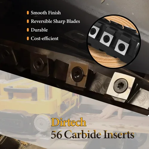 Miniatura 5 de Cabezal de corte en espiral para DeWalt Planer DW735 DW735X Cepillo de espesor 13 pulgadas Cabezal de corte en espiral con insertos de carburo