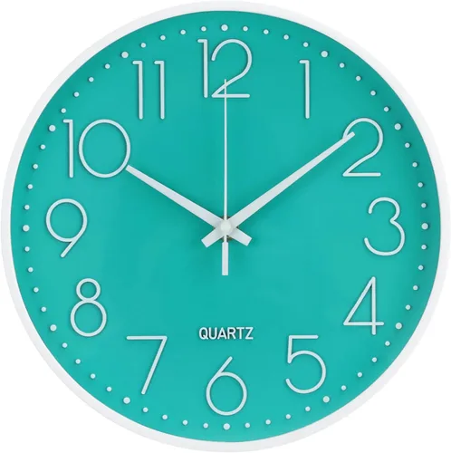 Miniatura 12 de Reloj de pared sin tictac, silencioso, moderno, simple, redondo, decoración, reloj de pared de cuarzo con esfera estereoscópica para el hogar