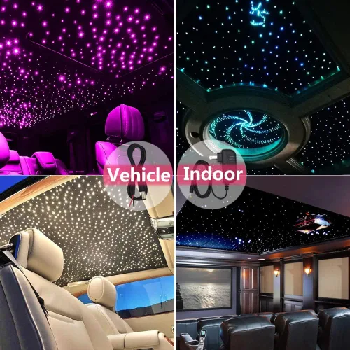 Miniatura 2 de Twinkle - Kit de techo de fibra óptica con luz de estrella, luces LED de estrella nocturna estrellada, 16 W, RGBW, Bluetooth, control de aplicación