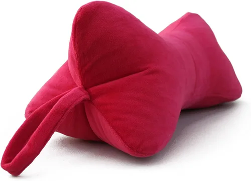 Miniatura 3 de NeckBone Almohada quiropráctica de Original Bones, tela de terciopelo rojo, alivio del dolor cervical de cuello con ajuste de comodidad