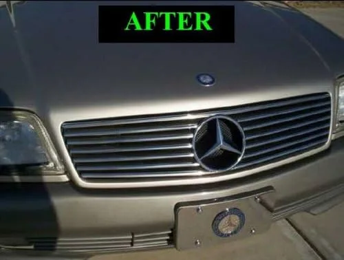 Miniatura 5 de Compatible con Mercedes-Benz R129 1990-2002 SL 300SL 500SL 600SL SL320 SL500 SL600 CHROME GRILLE KIT ROADSTER COUPE CONVERTIBLE 300 500 600