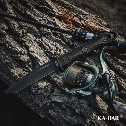 Miniatura 6 de KA-BAR JOHN EK BOWIE EK45 MODELO 5 CUCHILLO COMANDO DE LUCHA Negro, Grande