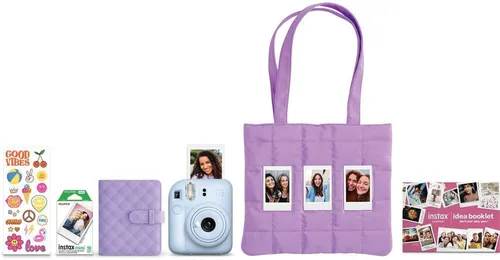 Miniatura 2 de FUJIFILM Instax Mini - Paquete de 12 cámaras de película instantánea (azul pastel) con 4 películas instantáneas Instax Mini, paquete de aluminio
