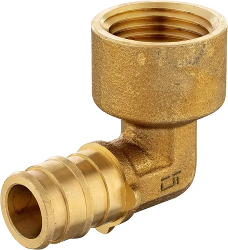 Miniatura 3 de Paquete de 2 accesorios de latón de expansión EFIELD Pex A de 1/2 x 1/2 pulgadas, codo hembra NPT para conexión de tubo Pex-A, ASTM F1960