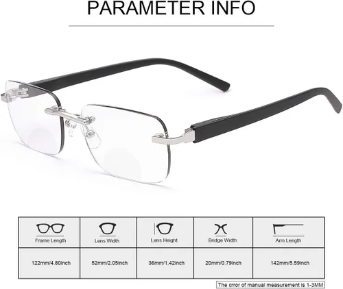 Miniatura 4 de YIMI Lentes de lectura bifocales fotocromáticos, bisagra de resorte, protección UV, lectores solares, antifatiga ocular, para hombres y mujeres