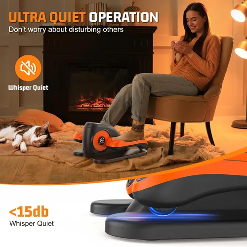 Miniatura 4 de Under Desk Elliptical Machine, Leg Exerciser While Sitting for Seniors with Remote Control & 12-Speeds, Quiet Portable Electric Seated Pedal