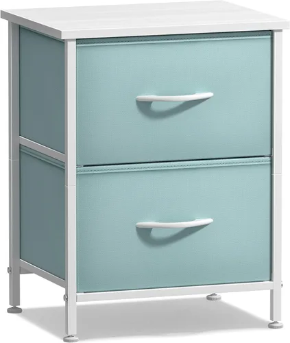 Miniatura 7 de Sorbus - Mesita de noche con 2 cajones - Muebles de noche para niños, mesa auxiliar, mesita de noche - Estructura de acero, tablero de madera
