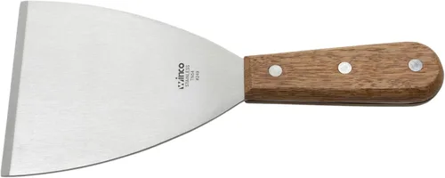 Winco Raspador de cuchilla, 4.5 x 4 pulgadas, acero inoxidable, marrón, mediano