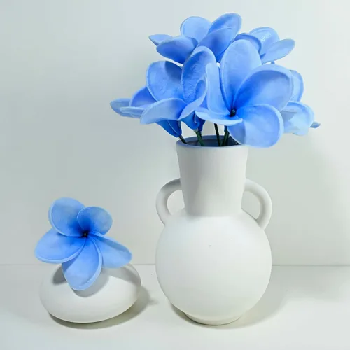 Miniatura 30 de Regalos de Cumpleaños para Mujeres 8pcs Flores Rosa Claro PU Tacto Real Flores Regalos para Mujeres para Navidad Flores Artificiales para Bricolaje