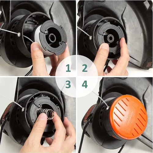 Miniatura 6 de YWTESCH Paquete de 16 cuerdas para malezas compatibles con Black+Decker, carrete de repuesto AF-100 de 360 pies y 0.065 pulgadas, línea