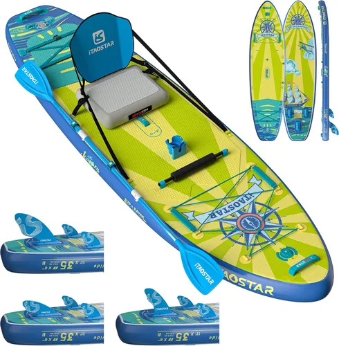 Miniatura 8 de iTAOSTAR Journey Tabla de Paddle de 11'6" / 11'×34" / 11'×35" Extra Ancha, Accesorios Premium de Tabla SUP Todo-en-Uno, Aletas Personalizadas