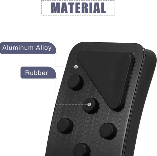 Miniatura 5 de X AUTOHAUX 1 juego de pastillas de pedal de freno de acelerador de gas para Jeep Grand Cherokee para Dodge Durango 2011-2021 negro