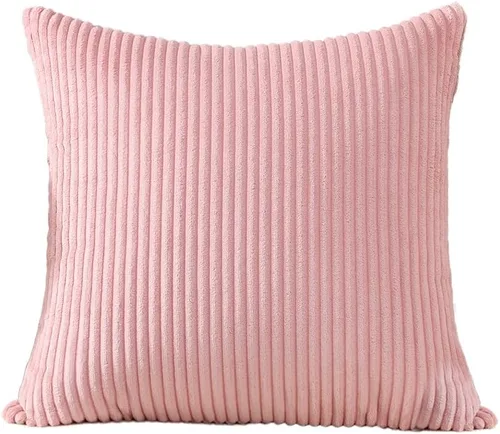 Miniatura 341 de Artscope Fundas de Almohada de Pana a Rayas Acogedoras Súper Suaves Decorativas Cuadradas Fundas de Cojín para Sofá Sillón Dormitorio Decoración