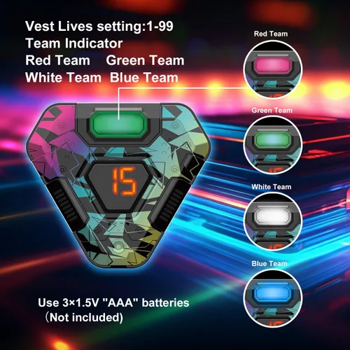 Miniatura 3 de Juego de Laser Tag de 2, Juego de Laser Tag para Niños Juego Interior y Exterior, Ideas de Regalo para Niños Adolescentes y Adultos, Juguetes
