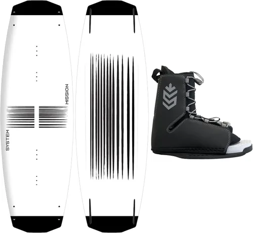 Miniatura 2 de System & Hyperlite Wakeboard Machete con fijaciones System Tour Wakeboard se adapta a tamaños de bota 8-14 Tablas 136, 140, 56.7 in Machete 55.1 in