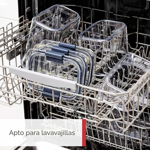Miniatura 6 de Rubbermaid Brilliance - Recipientes de almacenamiento de alimentos sin BPA con tapas herméticas para cocina y despensa, incluye 3 recipientes