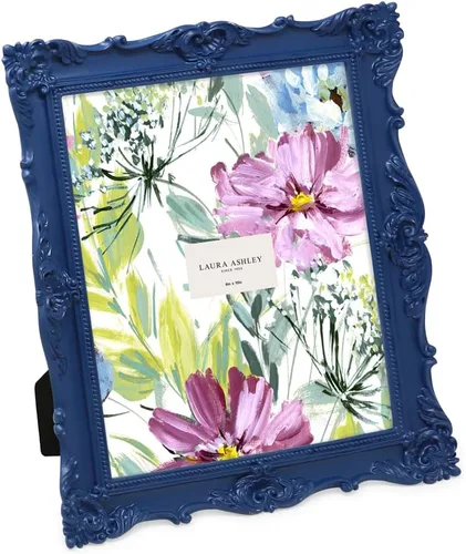 Miniatura 27 de Laura Ashley - Marco de fotos de 5 x 7 pulgadas, de resina texturizada y elaborada a mano, con caballete y gancho para mesa y pared, con diseño Negro