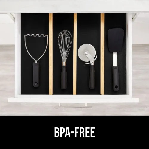 Miniatura 6 de GORILLA GRIP DripGuard - Forro para estantes, protector no adhesivo para cajones y gabinetes de cocina, antideslizante, de plástico con superficie