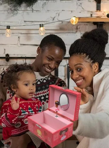 Miniatura 7 de FALUOS Joyero musical con bonita caja de música de princesa giratoria estuche de almacenamiento de joyas el mejor regalo de juguetes para niñas