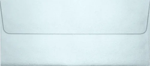 LUXPaper Sobres comerciales #10 | Despegar y prensar | 4 1/8 pulgadas x 9 1/2 pulgadas | aguamarina metálica | Texto de 80 libras | 50 unidades Azul