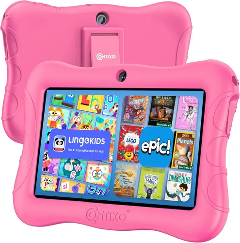 Miniatura 10 de Contixo Tablet V9 para niños, HD de 7 pulgadas, de 3 a 7 años, incluye más de 50 libros de cuentos de Disney (valor de $200), tableta para niños