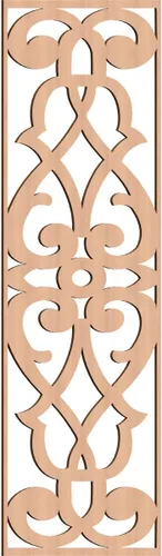 Miniatura 79 de 9 3/8"W x 24 3/8"H x 1/4"T Bellaire Decorativos Paneles de pared de madera calado, abedul
