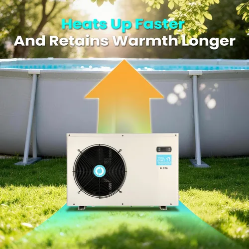 Miniatura 4 de POOLCOMFT 22462 BTU - Bombas de calor para piscina, calentador eléctrico de piscina para piscinas sobre el suelo y enterradas de 7000 galones