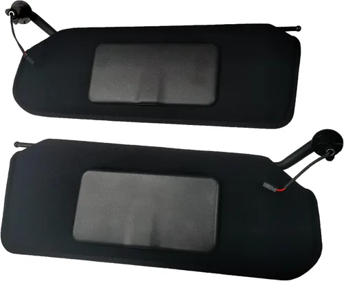 2 piezas de viseras solares para lado izquierdo del conductor y derecho del pasajero con luces LED brillantes actualizadas. Reemplazo para Corvette