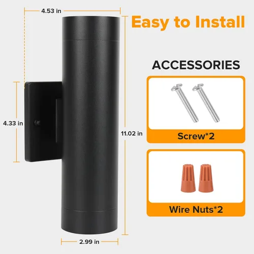 Miniatura 6 de LUTEC Luces de pared para exteriores del anochecer al amanecer, aplique LED integrado de 16 W, iluminación exterior de aluminio impermeable de 3000