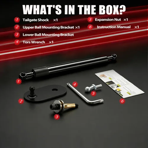 Miniatura 3 de Kit de amortiguadores de cierre suave para portón trasero Vepagoo para Ford F-150 2004-2014, 2006-2008 Lincoln Mark LT, amortiguadores de elevación