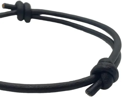 Miniatura 21 de 3 mm Men Genuine Leather Bracelet - Handmade Adjustable Cuff, Mens Minimalism Leather Wrap Wristband, Simple Accessories, Premium Leather, Women