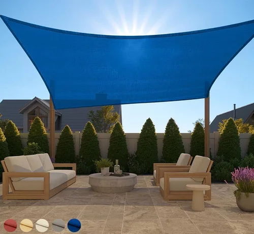 Miniatura 25 de GORILLA GRIP Toldo rectangular resistente con protección UV, resistente a la decoloración, desgarros y al óxido, bordes curvos que bloquean la luz