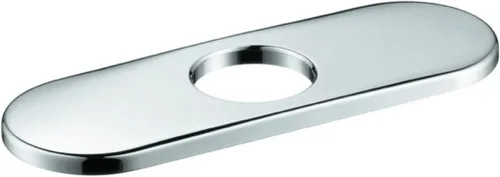 hansgrohe Placa base para grifos contemporáneos de un solo agujero, placa base moderna de 6 pulgadas para grifo de bañera en cromo, 06490000, 1.375