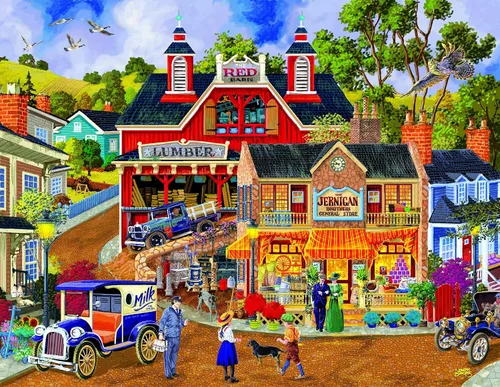 Miniatura 3 de SUNSOUT INC - Jerrigan Bros General Store - Rompecabezas de 1000 piezas grandes por artista: Joseph Burgess - Tamaño acabado 27" x 35" - MPN # 38971