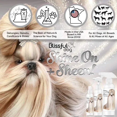 Miniatura 3 de The Blissful Dog Shine-On + Sheen Coat - Spray para perro, acondicionador fácil de usar, acondicionador sin enjuague sensible a la piel, espray