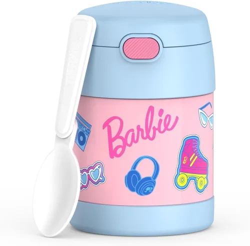 Miniatura 12 de Thermos Funtainer - Tarro de comida para niños con aislamiento al vacío de acero inoxidable de 10 onzas con cuchara plegable, azul marino